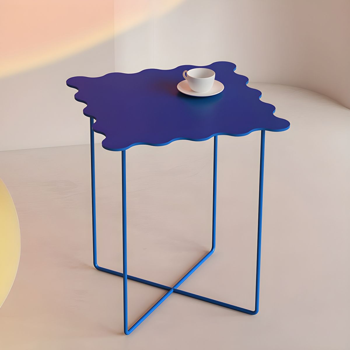 Wavy Table in Cobalt Blue