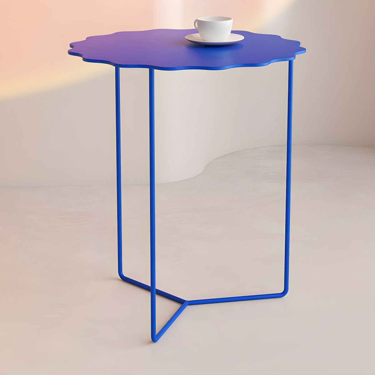 Wavy Table in Cobalt Blue