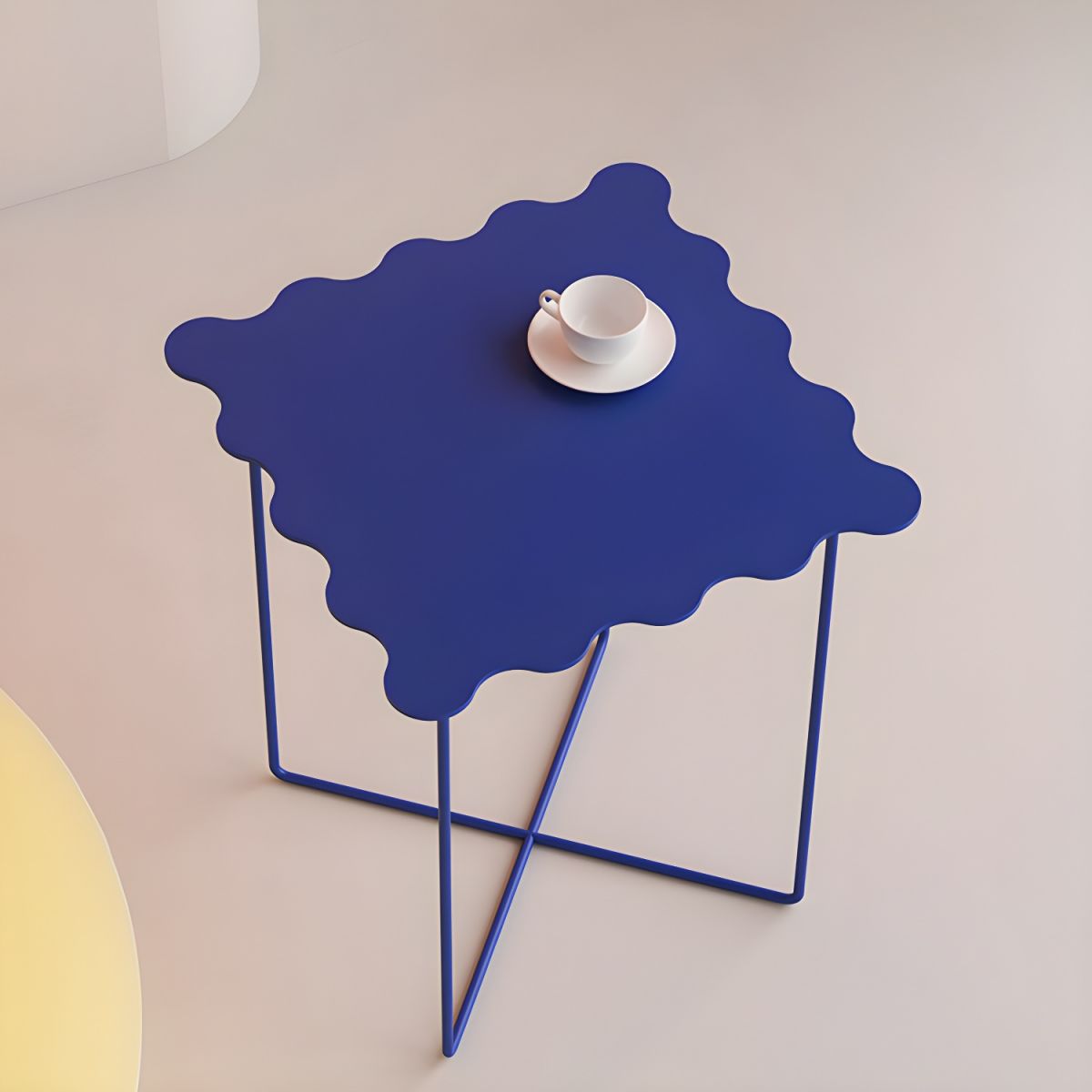 Wavy Table in Cobalt Blue